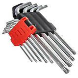 Набір ключів шестигранних Torx 9 шт. Т10–Т50 Vitals Master, фото 4