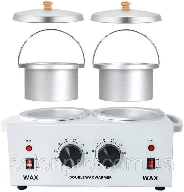 Воскоплав банковий Wax Heater подвійний для воску в банках, гранулах, таблетках