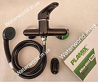 Смеситель для душевой Plamix AFINA-003 Set чёрного ЦВЕТА с комплектом из ТЕРМОПЛАСТИКА