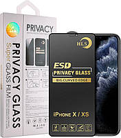Захисне скло Privacy iPhone X/XS (з фільтром конфіденційності) (Айфон Х Икс 10)
