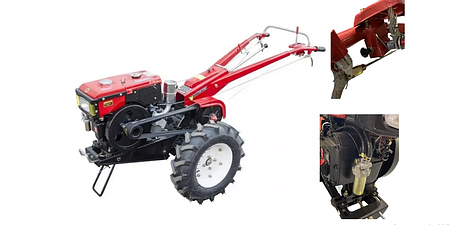 Мотоблок Forte МД-81 LUX дизельний, червоний  [8 к.с. / 452 см3 / Ширина культивації 900 мм / без плуга], фото 1