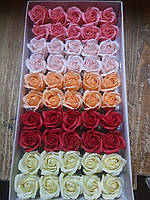 Мильні троянди (мікс № 8) для створення розкішних нев'янучих букетів і композицій з мила
