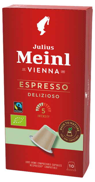 Nespresso капсули Julius Meinl Espresso Delizioso 10шт неспресо Джуліус 5 фруктово-горіховий післясмак
