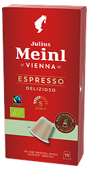 Nespresso капсули Julius Meinl Espresso Delizioso 10шт неспресо Джуліус 5 фруктово-горіховий післясмак