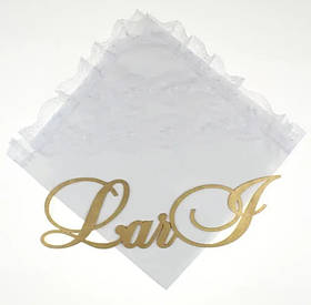 Куточок у конверт для виписки з пологового з мереживом для новонароджених 80х80 см Lari Білий