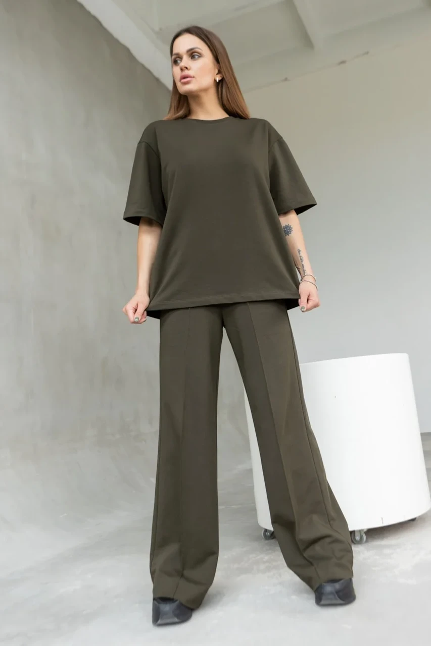 Totalfit Жіночий костюм футболка та брюки бавовна Розміри XS-XXL