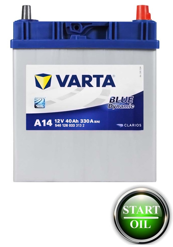 Акумулятор VARTA 40Ah 330А R+ Blue Dynamic A14