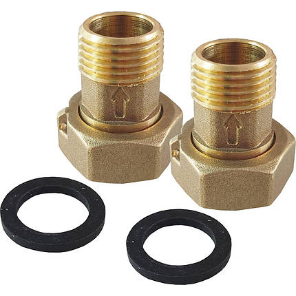 Комплект штуцерів 3/4<unk> Вх1/2" Н латунний LR433L OPTIMUM, фото 1