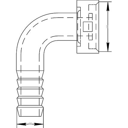 Кутова шлангова насадка VIEGA 1813 1/2"х3/4<unk> (107949), фото 3