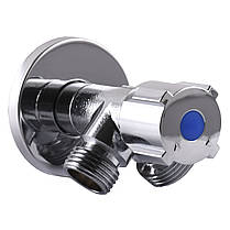 Кран кульовий кутовий подвійний SELBA 1/2| х 1/2"х3/4| DOUBLE (SL1599), фото 4