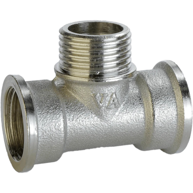 Трійник нікельований 1/2| ВР х 1/2| НР х 1/2| ВР штампований А0211А (нк) VA