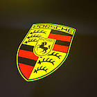 Логотип підсвітка дверей Lazer door logo light PORSCHE Лінза скло HD зображення, PREMIUM, фото 3