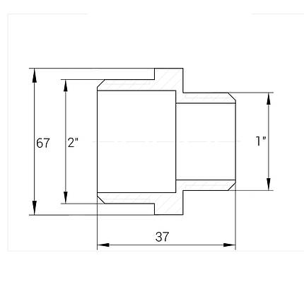Ніпель редукційний 2| х1"НН нікельований NN852S OPTIMUM, фото 2
