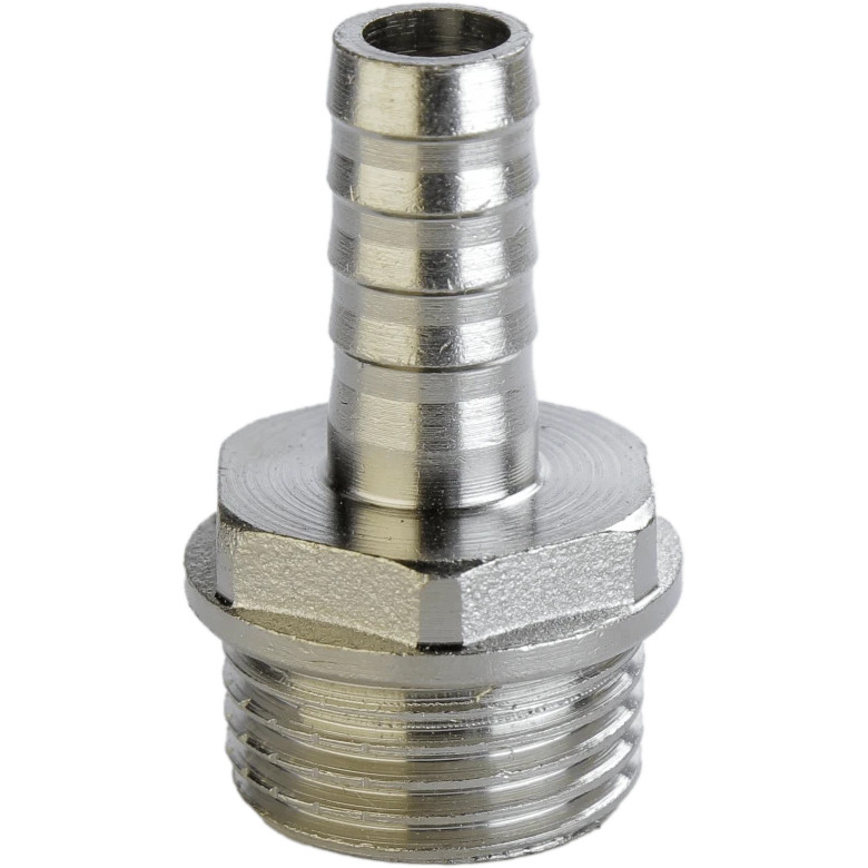 Штуцер нікельований 1/2| НР х 6 мм штампований А2022А (нк) VA
