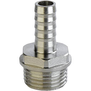 Штуцер нікельований 1/2| НР х 6 мм штампований А2022А (нк) VA, фото 1