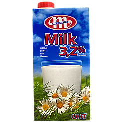 Молоко 3,2% Млековіта Mlekovita 1L 12шт/ящ (Код: 00-00003130)