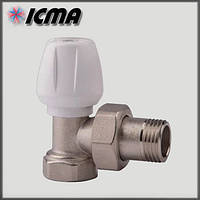 Ручной вентиль простой регулировки 3/4" ICMA угловой арт.803