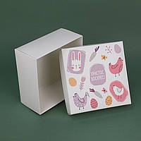 Коробка Пасхальная Детская 200*200*100 мм Коробка для пасхальных подарков "Христос Воскрес"