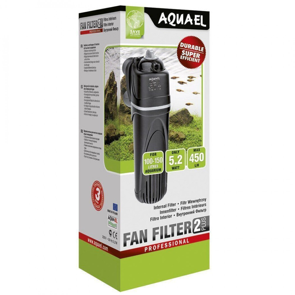 Фільтр внутрішній для акваріума на 100-150 л Aquael Fan-2 Plus 450 л/год, фото 1