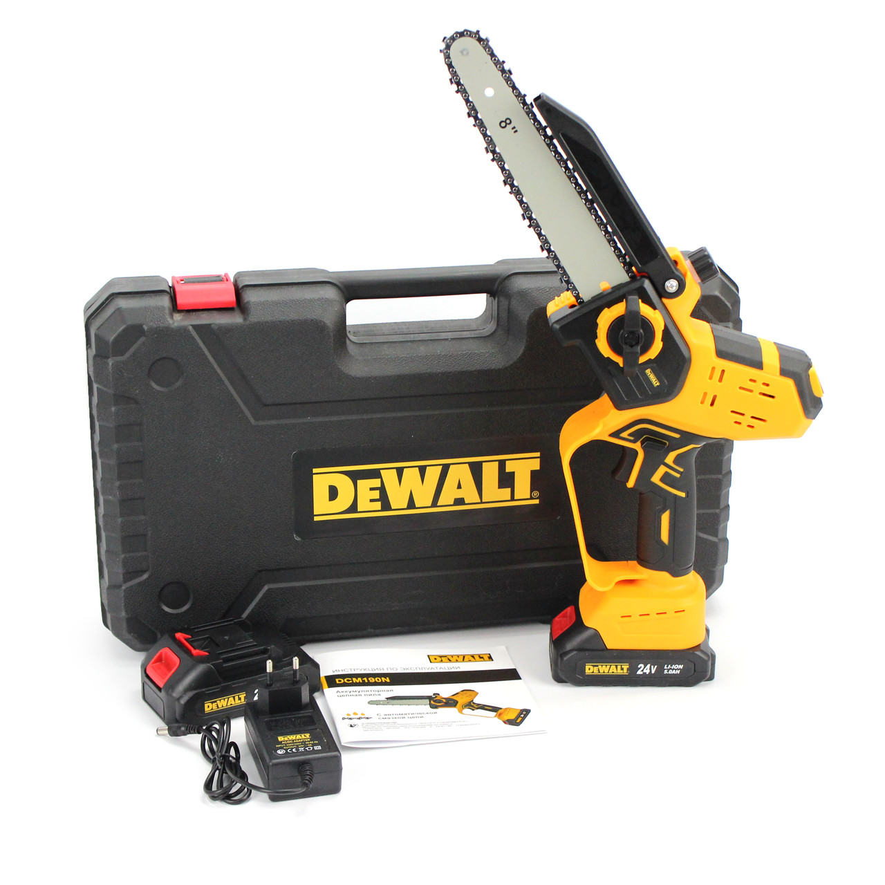 Акумуляторна міні пила DeWalt DCM190HN (24V, 5Аh) з щітковим двигуном