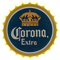 Металлическая табличка / постер "Corona Extra (Logo)" 35x35см (ms-001720)