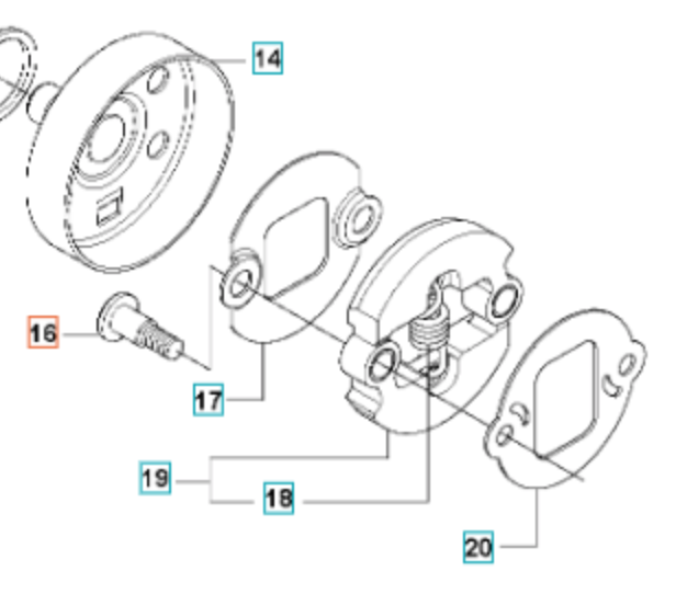 Гвинт зчеплення травокосарки Husqvarna 135 R, 241R\RJ, 333 R\RJ, 335 RX\RJX\LS\LX, 336 FR\FRD\RK, 535 RX\RXT\FBX\FBX\RJ\LK