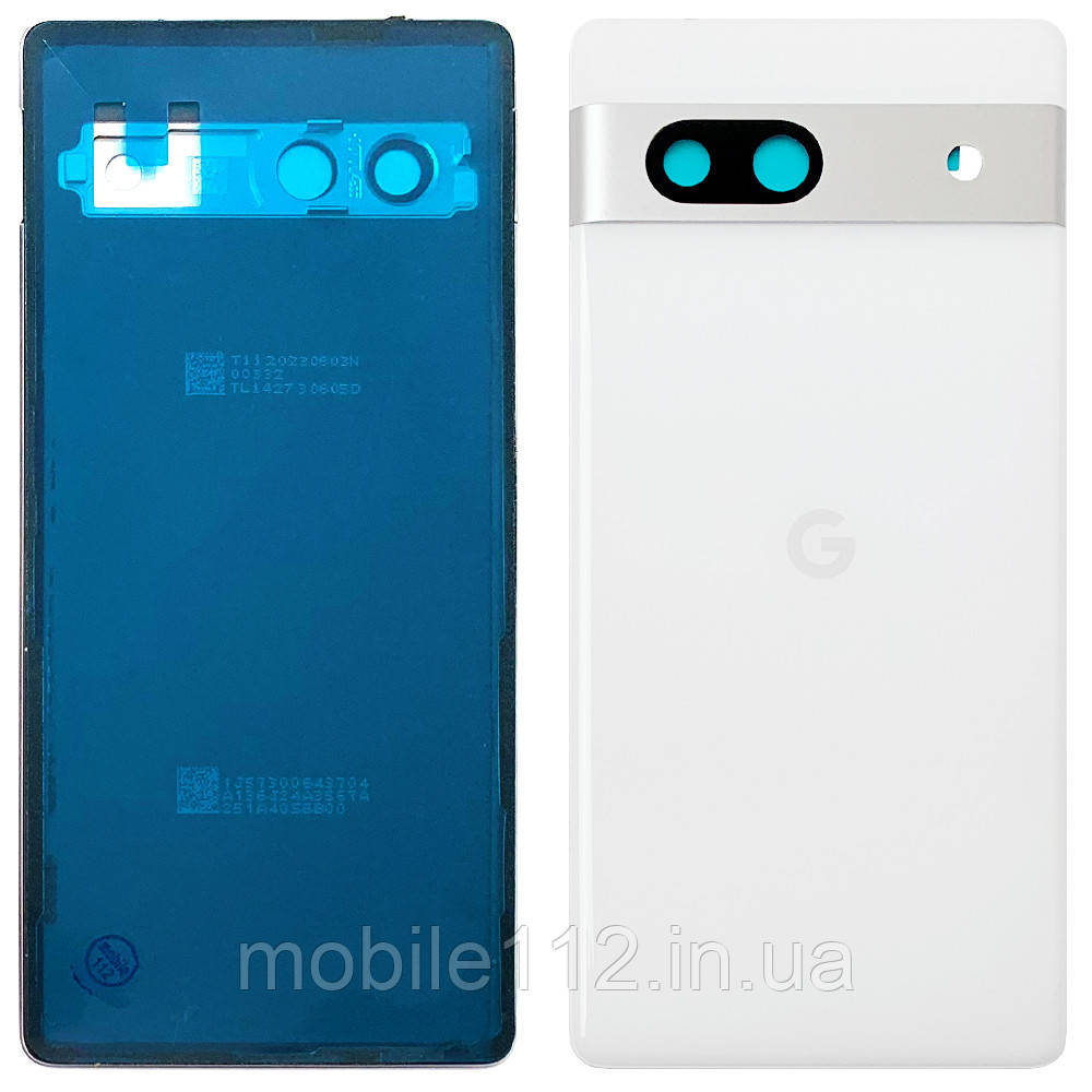 Задня кришка Google Pixel 7a біла оригінал Китай зі склом камери