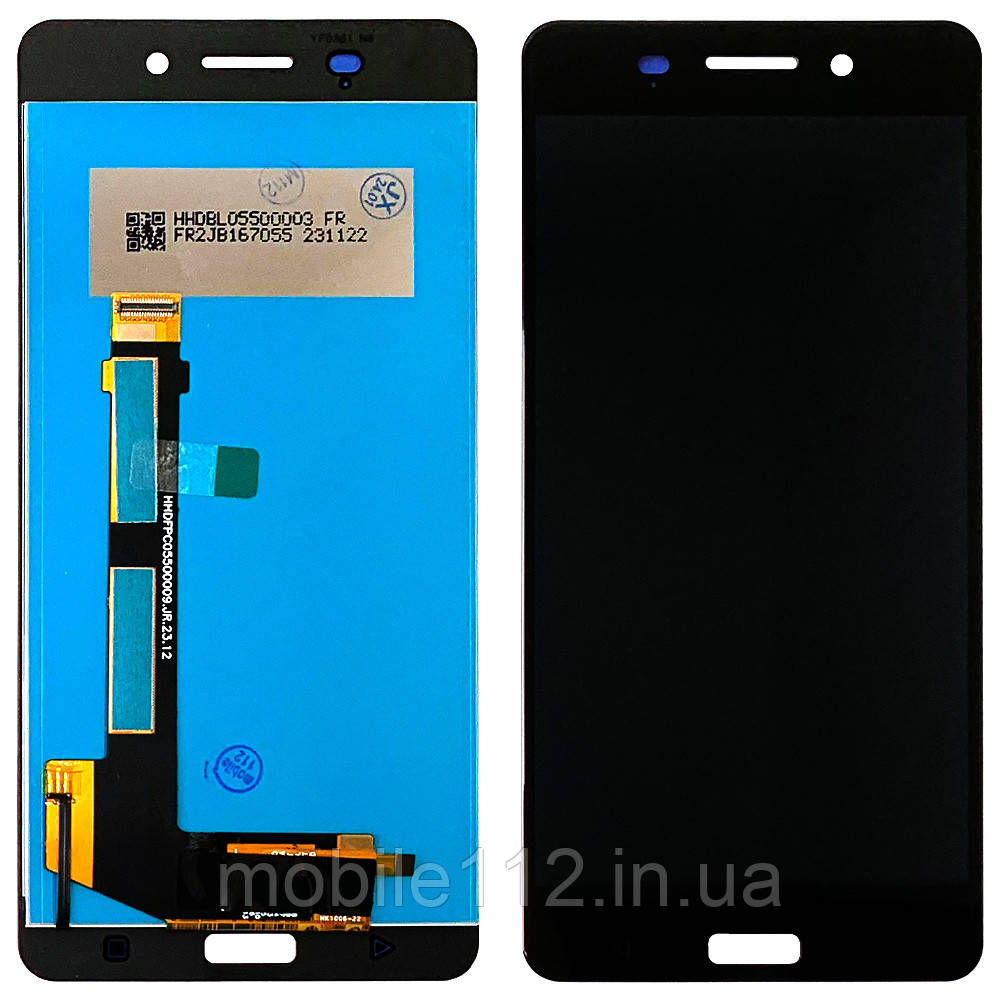 Екран (дисплей) Nokia 6 TA-1033 TA-1021 з тачскріном чорний