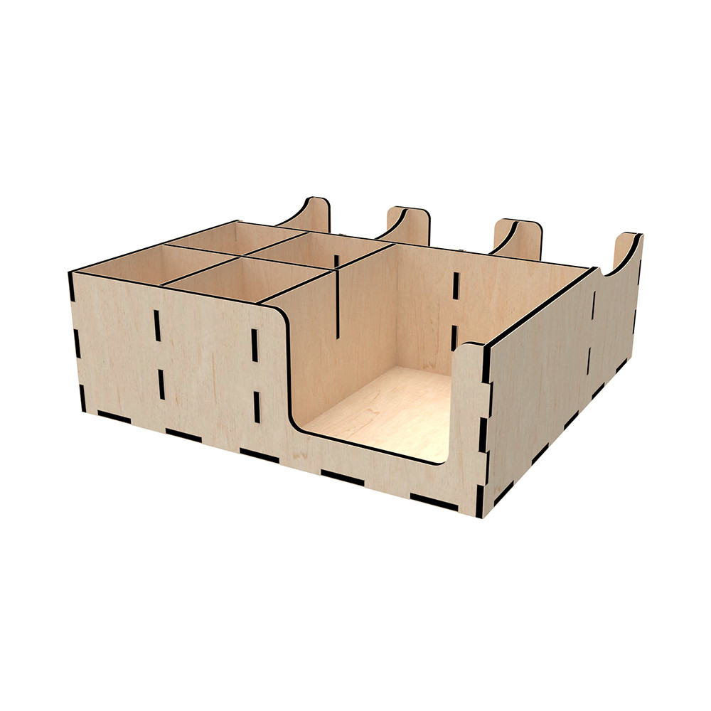 Органайзер EKOSTAR дерев'яний з отворами для кришок 30*30, фото 1