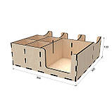 Органайзер EKOSTAR дерев'яний з отворами для кришок 30*30, фото 4