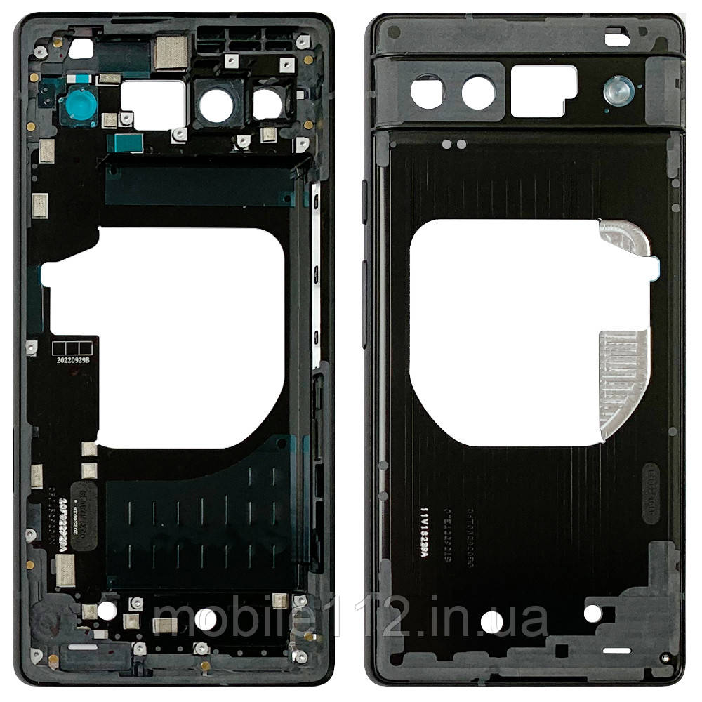 Рамка корпусу Google Pixel 6A (чорна оригінал Китай), фото 1