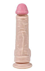 Фалоімітатор Wolf King Lifelike Rubber Dildo на присосці тілесний, фото 2