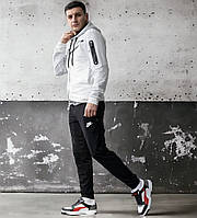Спортивный костюм мужской Nike Tech Fleece весенний весна-осень подростковый белый. Живое фото