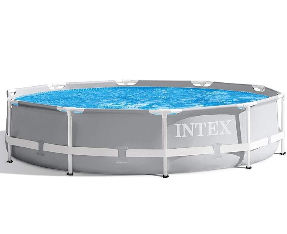 Каркасний басейн Intex 305x76 см Prism Frame Pool 26700 Сірий, круглий, 4485 л, фото 1