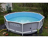 Каркасний басейн Intex 305x76 см Prism Frame Pool 26700 Сірий, круглий, 4485 л, фото 9