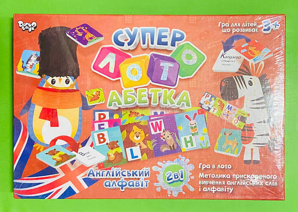 Danko Гра Настільна Суперлото Абетка (укр/англ) СЛА-01UE, фото 1