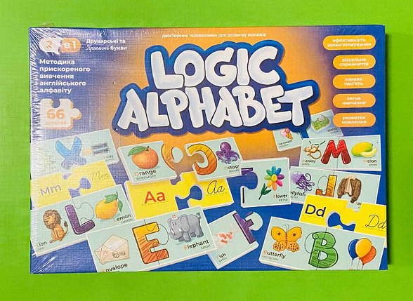 Danko Пазлы Абетка Logic Alphabet (G-LoA-01-04U) англ/укр, фото 1