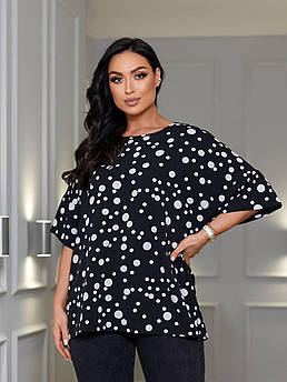 Жіноча літня футболка в горошок