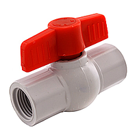 Кран кульовий пластиковий з внутрішнім різьбленням 3/4 дюйма (KRB-0125)