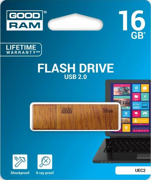 Флеш-драйв GOODRAM UEC2 16Gb Brown