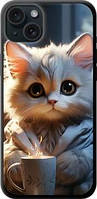 Чехол на iPhone 15 Plus White cat "5646b-3097-63117"