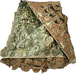 Маскувальна сітка 7х8м двостороння подвійна літо осінь "зелена з коричневим Листя №2 / Листя №4", фото 7