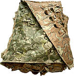 Маскувальна сітка 7х8м двостороння подвійна літо осінь "зелена з коричневим Листя №2 / Листя №4", фото 5