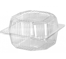 Корекс контейнер пластиковий прозорий(118х118х68)(50 шт)(560 мл)з відкидною кришкою