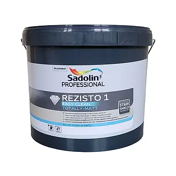 Акрилова фарба Sadolin Professional Rezisto 1 для стін, брудовідштовхувальна, біла, BW, 2.5 л