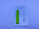 Концентратор Type-C 4 порти USB, хаб зелений, фото 6