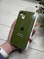 Чехол на IPhone 13 Full+Camera SILICONE CASE,Чехол для Айфон 13 с защитой камеры и закрытым низом Forest Green