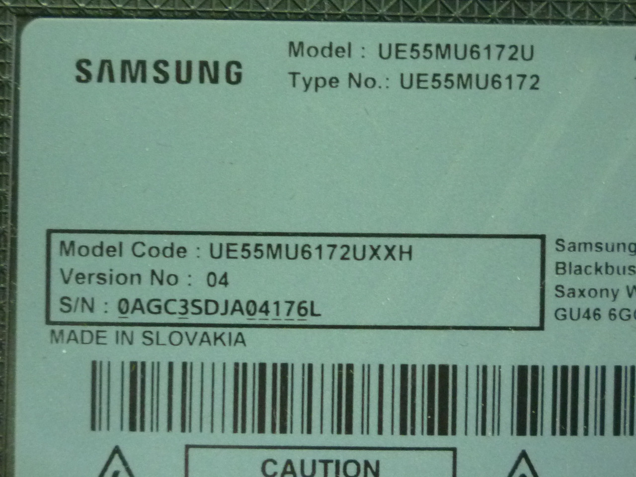 Плати від LED TV Samsung UE55MU6172UXXH поблочно (розбита матриця)