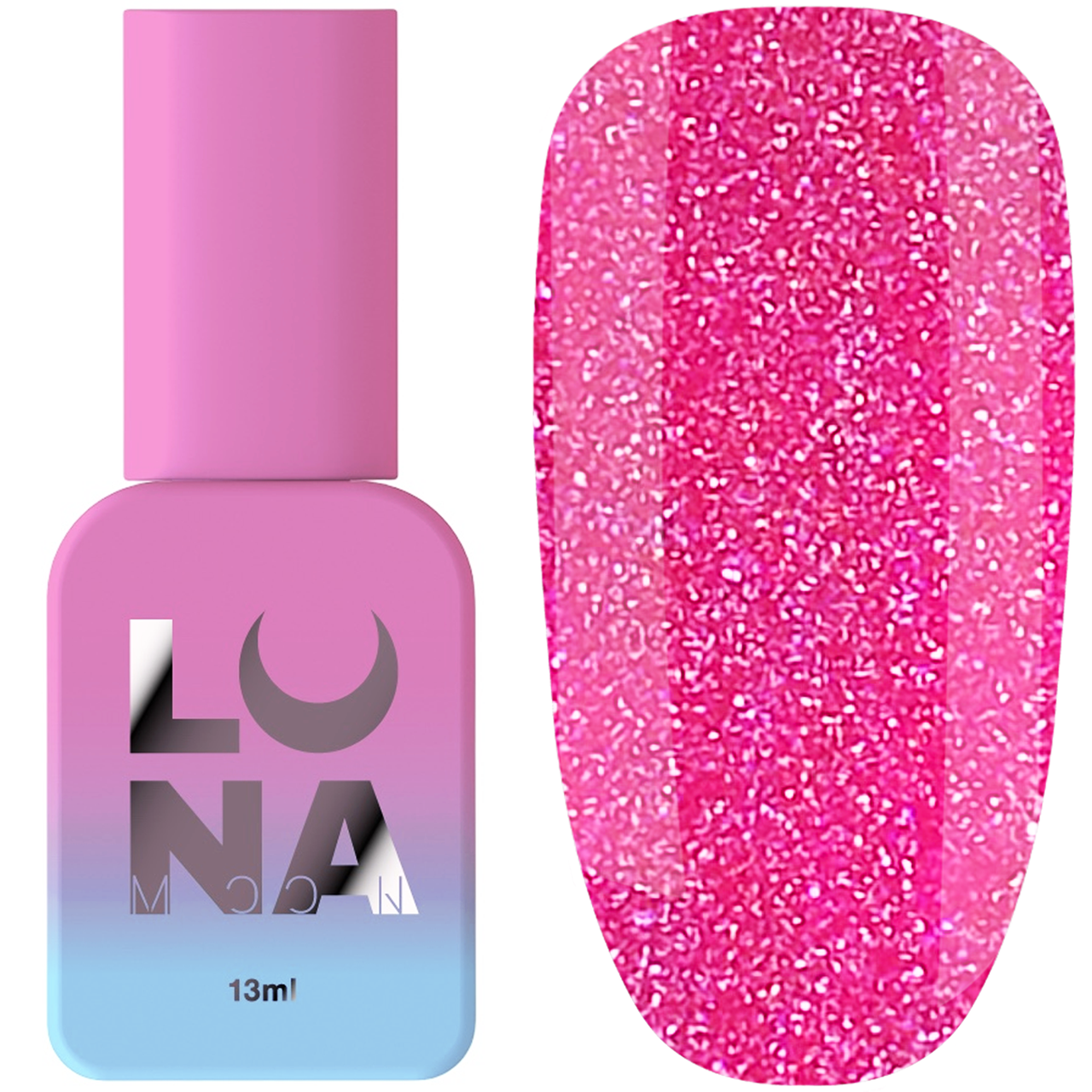 Світловідбиваюча база LUNA Lurex Base №20, 13 мл неонова рожева