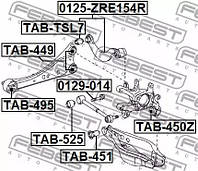 Болт с эксцентриком RAV 4/Avensis/Auris 06-, FEBEST (0129014)